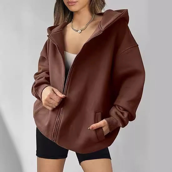 Sweatshirt Zippé à Capuche pour Femme 2024