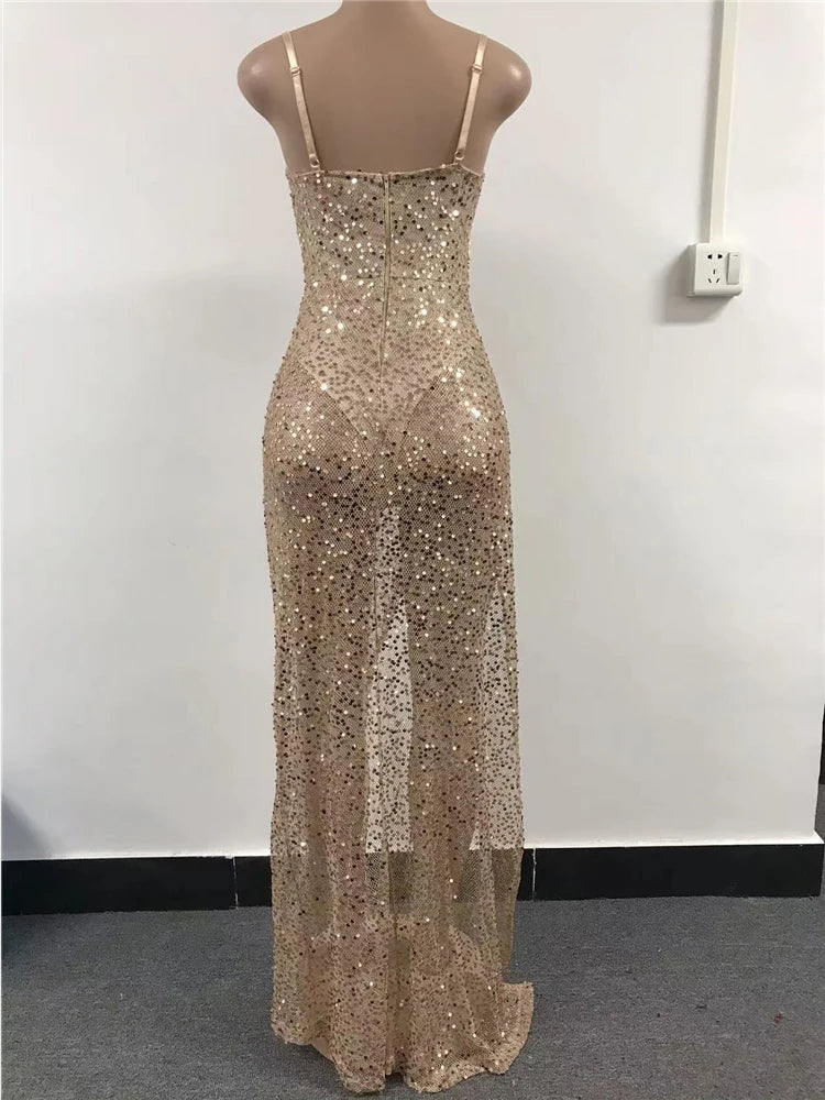 robe Maxi à Sequins Monica chic